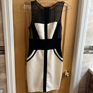 Cute body con dress with mesh details